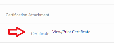 Print Certificate