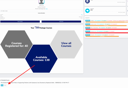 View Details from dashboard